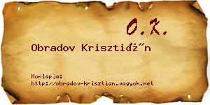 Obradov Krisztián névjegykártya